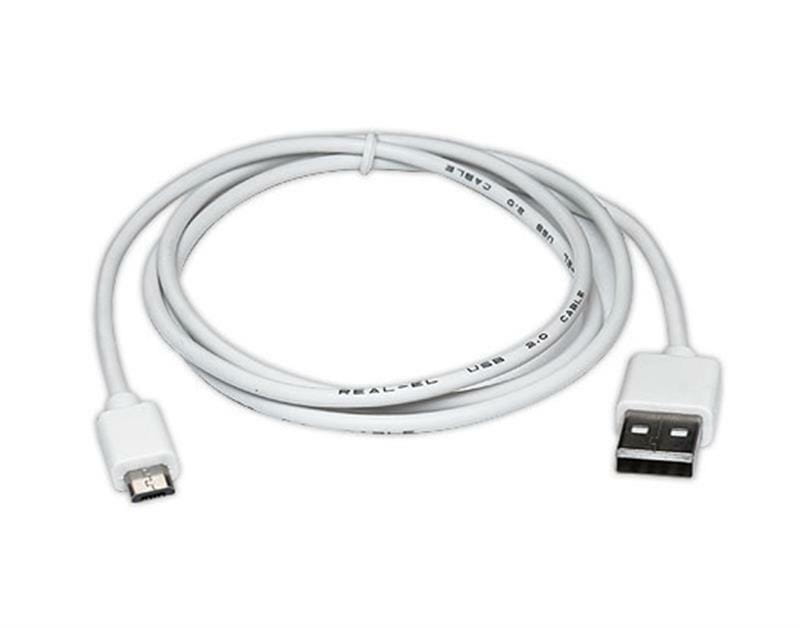 Кабель REAL-EL Pro USB - micro USB V 2.0 (M/M), 1.0 м, білий (EL123500024)