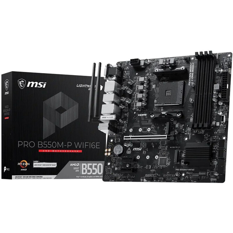 Материнская плата MSI Pro B550M-P WiFi6E Socket AM4