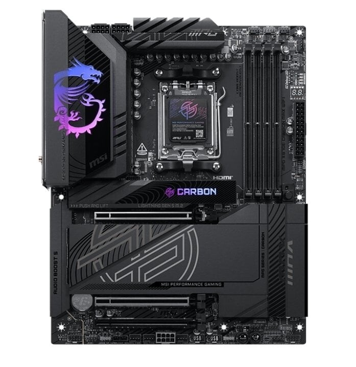 Материнская плата MSI MPG X870E Carbon Max WiFi Socket AM5