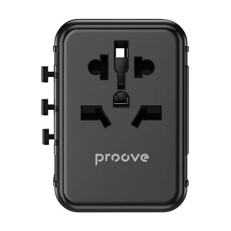 Універсальний адаптер Proove 1, 2xUSB-A, 1xUSB-C, чорний (TATL20310001)