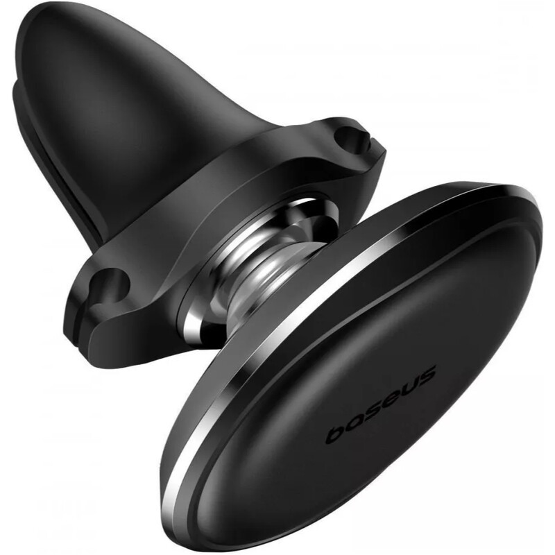 Держатель автомобильный для смартфона Baseus Magnetic Air Vent Car Mount Holder with Cable Clip Black (C40141201113-00)
