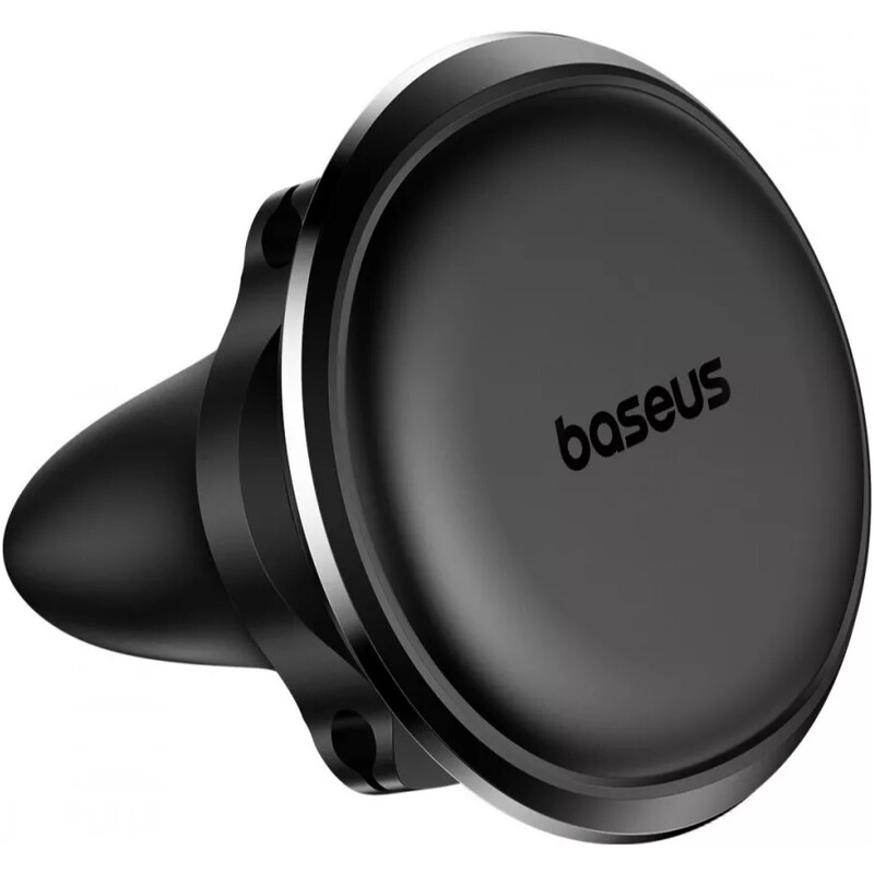 Держатель автомобильный для смартфона Baseus Magnetic Air Vent Car Mount Holder with Cable Clip Black (C40141201113-00)