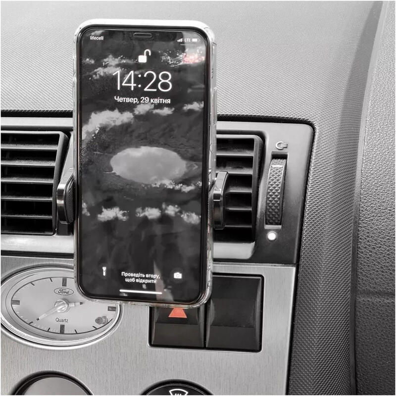 Тримач автомобільний для смартфона Baseus Steel Cannon Air Outlet Car Mount Black (SUGP-01)