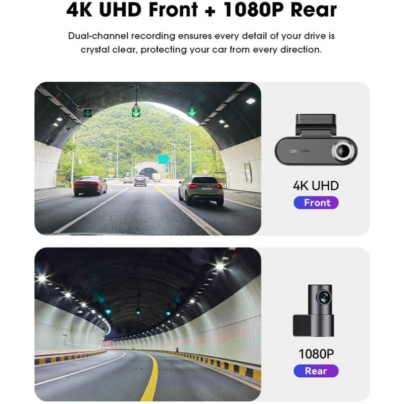 Видеорегистратор DDPai Dashcam N5 2026 + камера заднего вида (6934915208531)