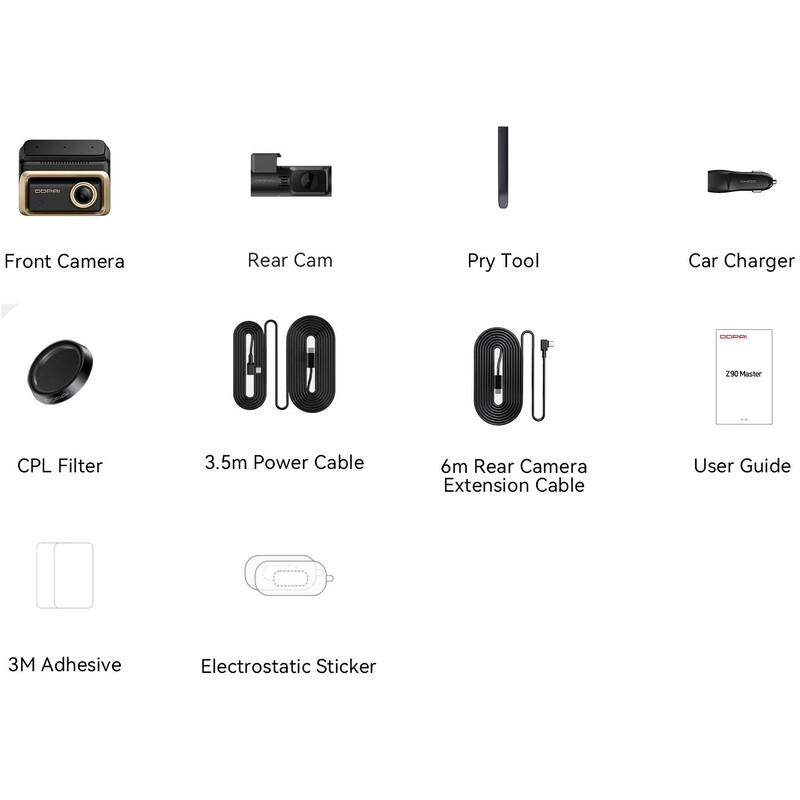 Видеорегистратор DDPai Dashcam Z90 + камера заднего вида (6934915205820)