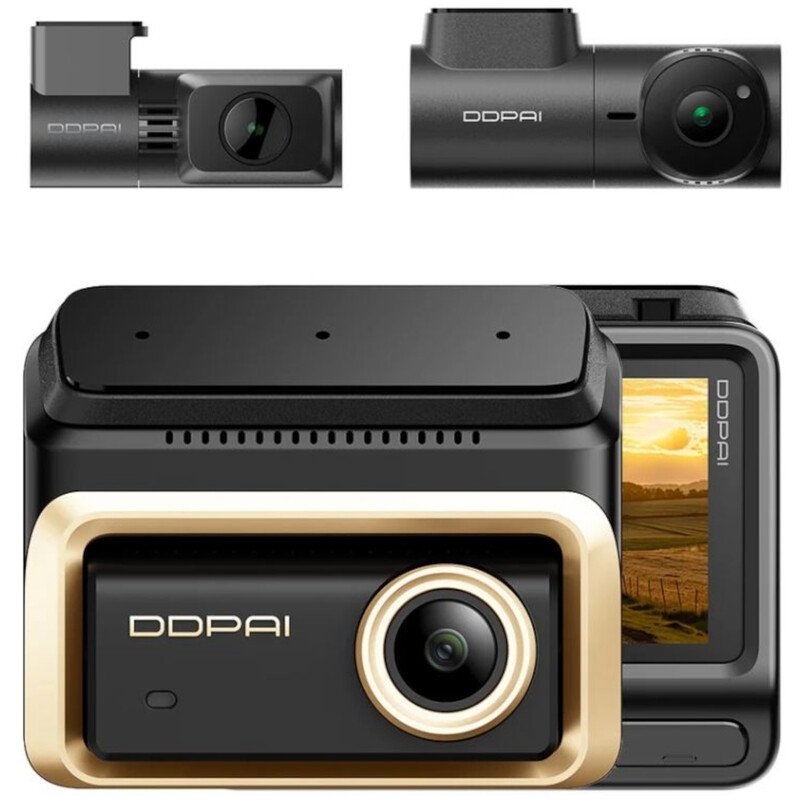 Видеорегистратор DDPai Dashcam Z90T + камера заднего вида + камера салона (6934915206919)