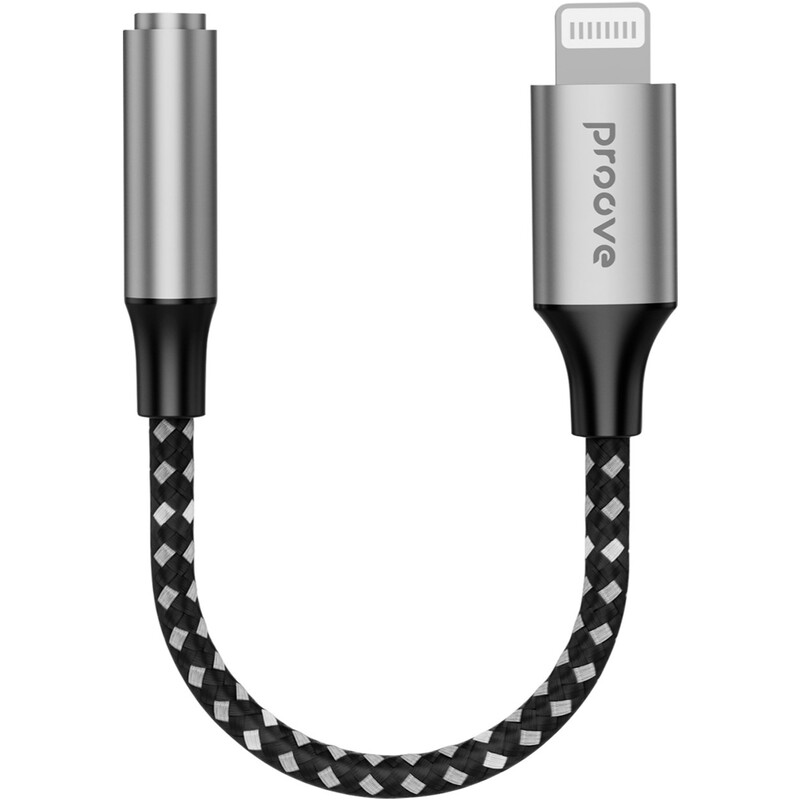 Перехідник Proove SoundMesh Lightning - 3.5 мм (M/F), 0.14 м, Gray (ACSM00005101)
