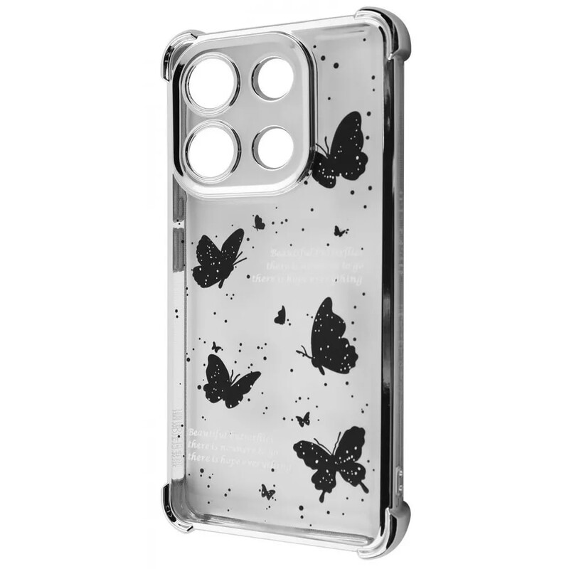 Чохол-накладка Wave Winkie для Xiaomi Redmi Note 13 4G Silver Butterfly (2003000254471)