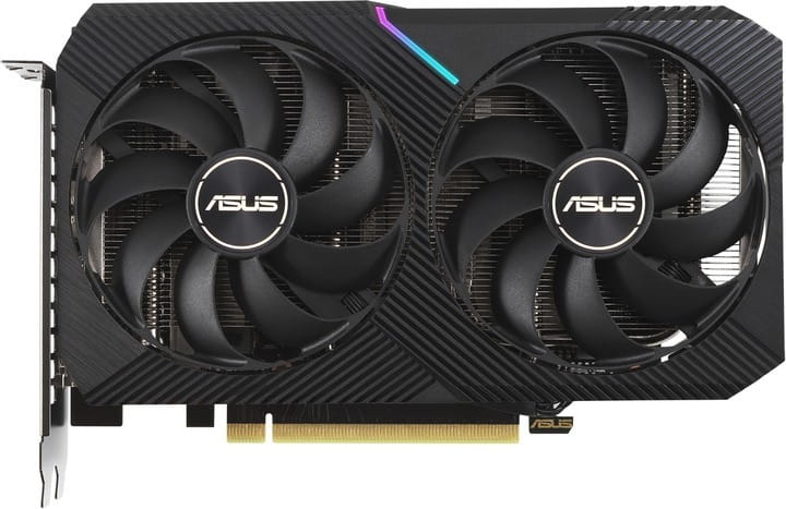 Видеокарта GF RTX 3060 12GB GDDR6 Dual OC V2 Asus (DUAL-RTX3060-O12G-V2) (LHR)