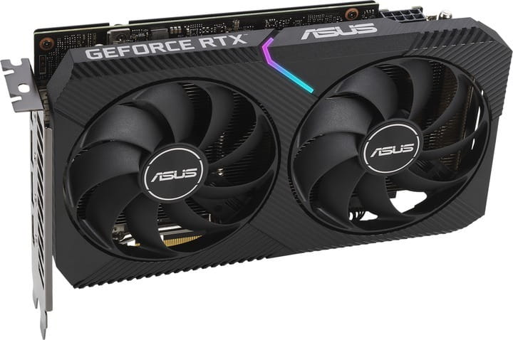 Видеокарта GF RTX 3060 12GB GDDR6 Dual OC V2 Asus (DUAL-RTX3060-O12G-V2) (LHR)