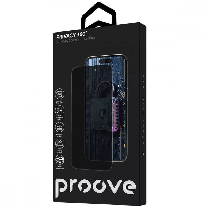 Защитное стекло Proove Privacy 360 Installation Box для iPhone 17 Air Black (PG360I17A001)