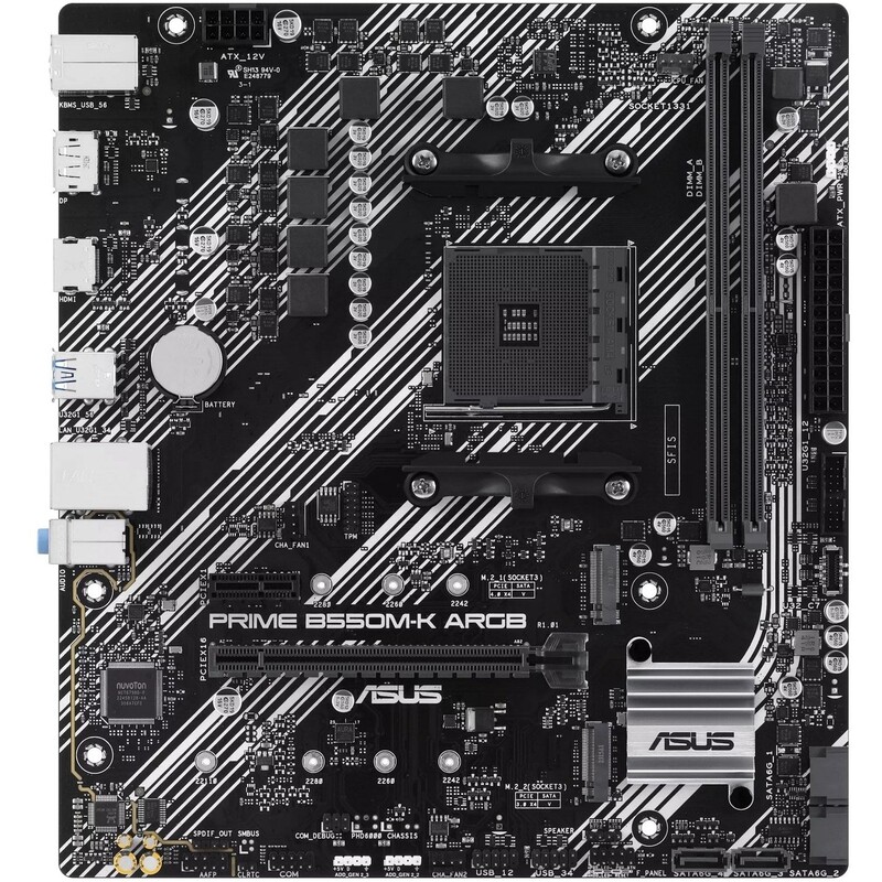 Материнская плата Asus Prime B550M-K ARGB Socket AM4