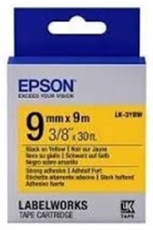 Лента Epson LK3YBW Strong Black/Yellow 9mm/9m (C53S653005)