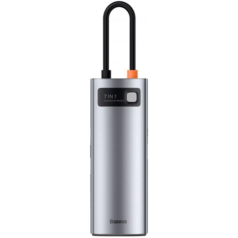 Концентратор USB-C Baseus Metal Gleam Series 7in1 Gray (WKWG020113)