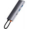 Фото - Концентратор USB-C Baseus Metal Gleam Series 7in1 Gray (WKWG020113) | click.ua