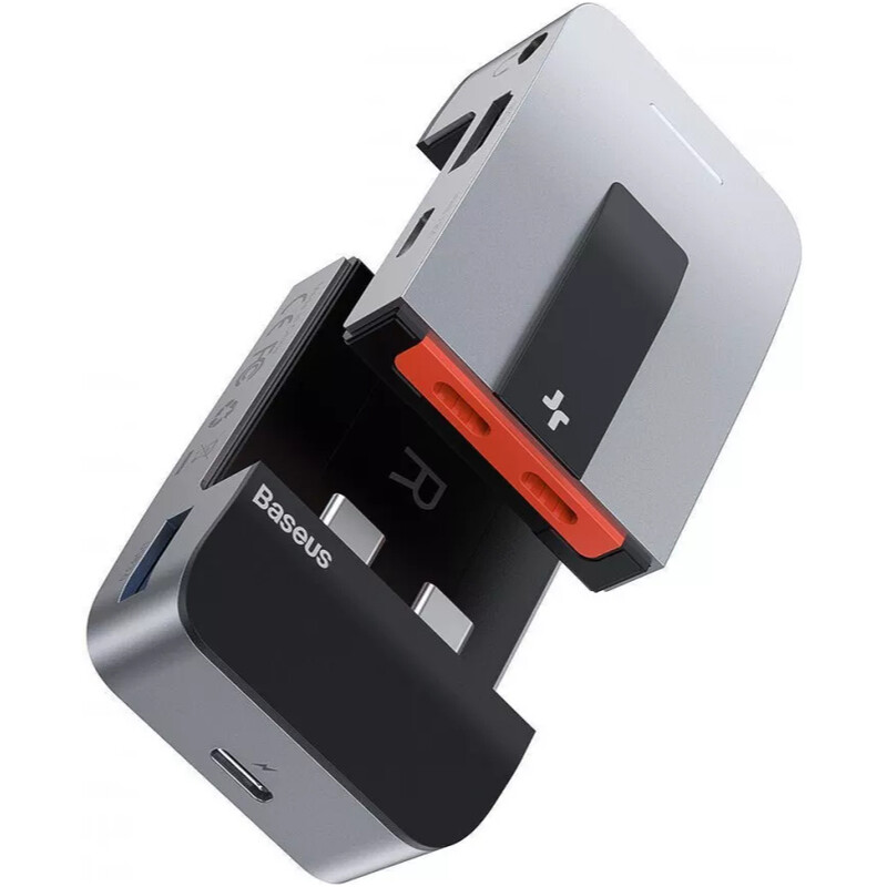 Концентратор Baseus Multifunctional Armor Age Type-C Bracket Gray (CAHUB-AJ0G)