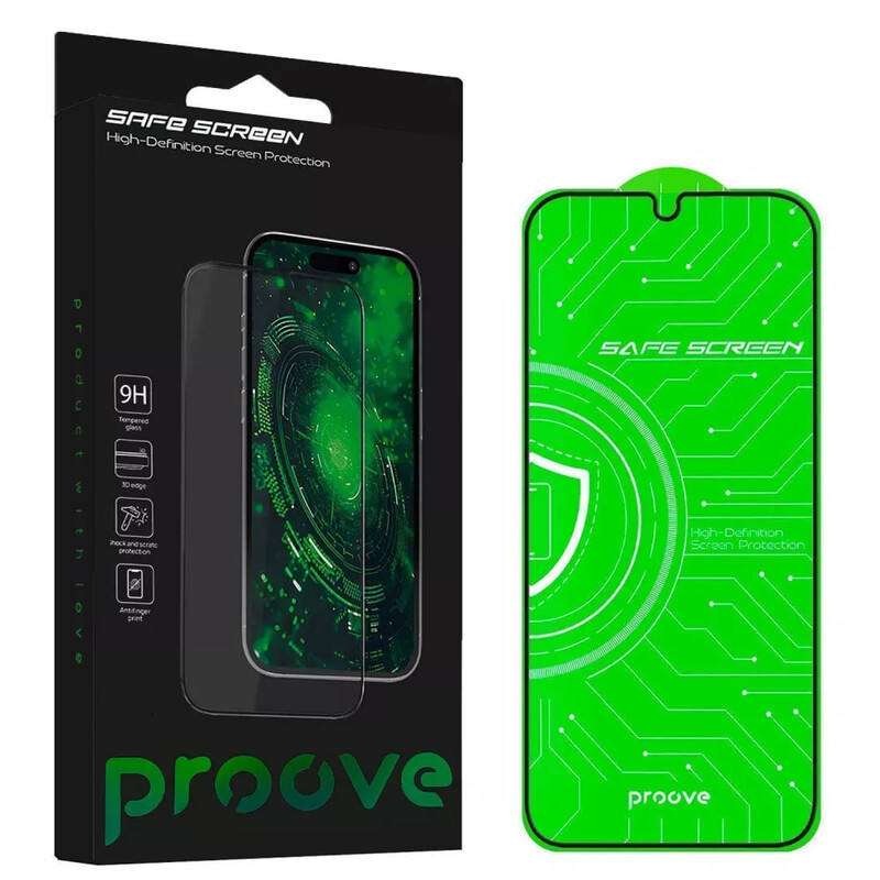 Защитное стекло Proove Safe Screen для Samsung Galaxy A24 Black (PGPSS1GA2401)