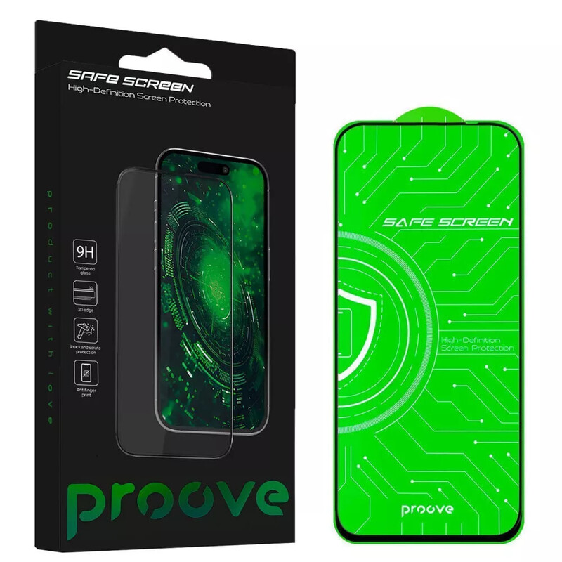Защитное стекло Proove Safe Screen для Samsung Galaxy A52 4G/A52 5G/A52s/A53/S20 FE Black (PGPSS1GA5201)
