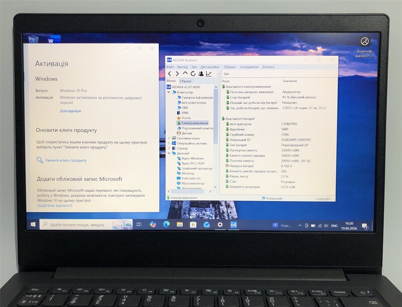 Ноутбук Lenovo V14-ADA / 14" FullHD / AMD Ryzen 3 3250U / 8GB / 256GB SSD / Win10Pro - Б/в