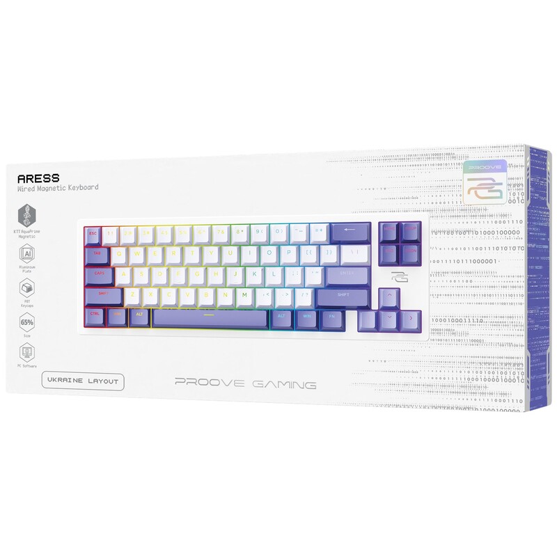 Клавіатура Proove Gaming Aress White/Purple