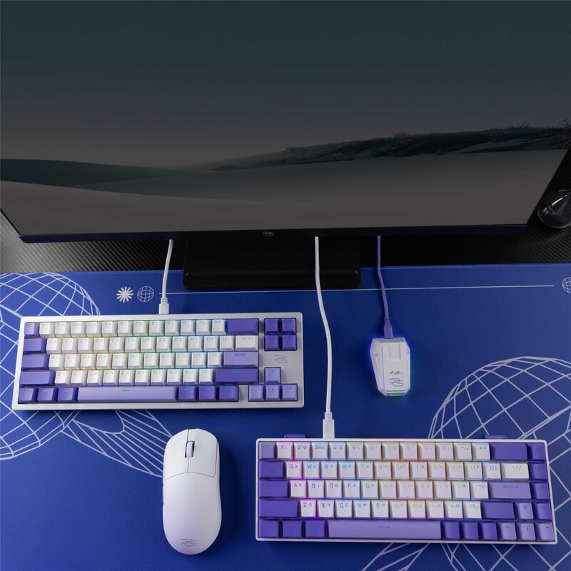 Клавіатура Proove Gaming Aress White/Purple