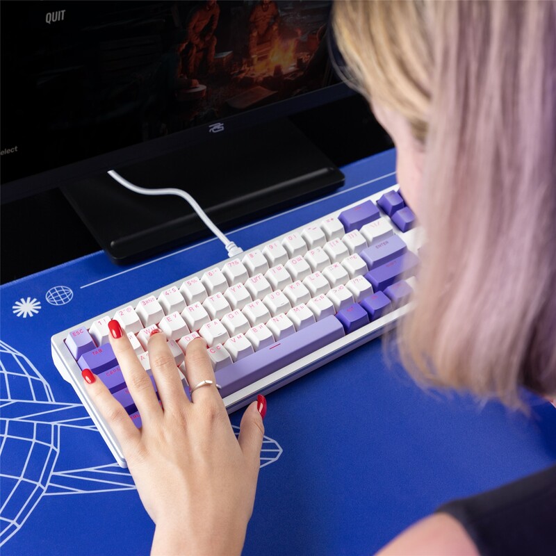 Клавіатура Proove Gaming Aress White/Purple