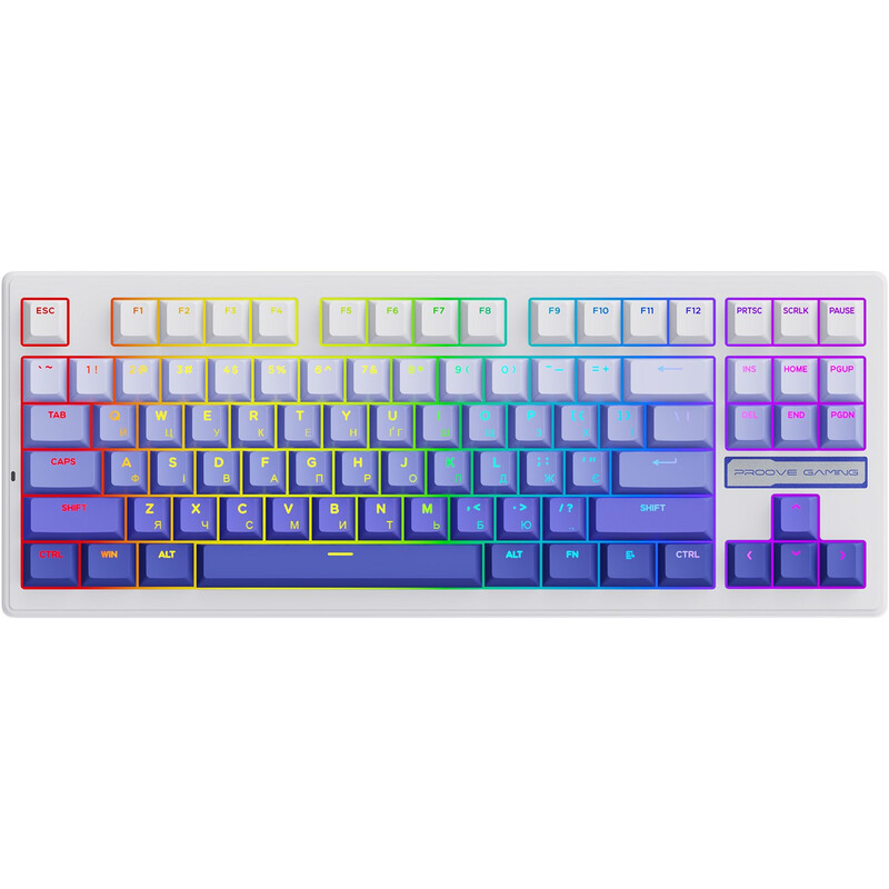 Клавиатура беспроводная Proove Gaming Rampage Gradient Purple/White