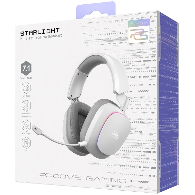 Bluetooth-гарнитура Proove Gaming Starlight (APP) White (WHSR00020017)