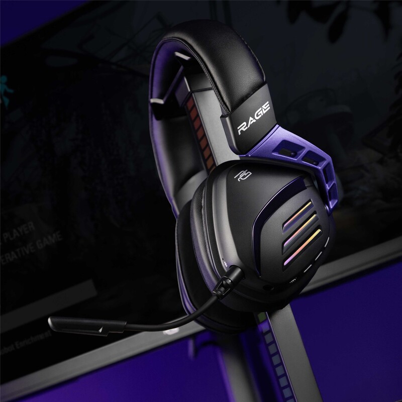 Bluetooth-гарнітура Proove Gaming Rage (APP) Black/Purple (WHRG00020001)
