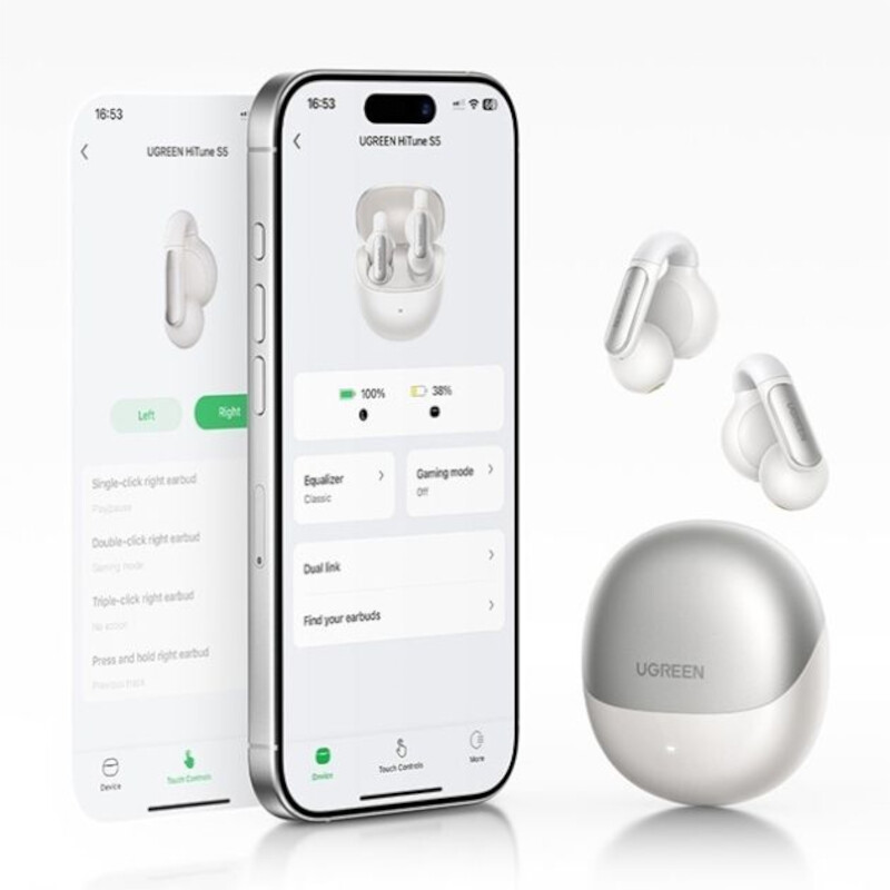 Bluetooth-гарнитура Ugreen HiTune S5 Open Wearable WS210 White (45761)
