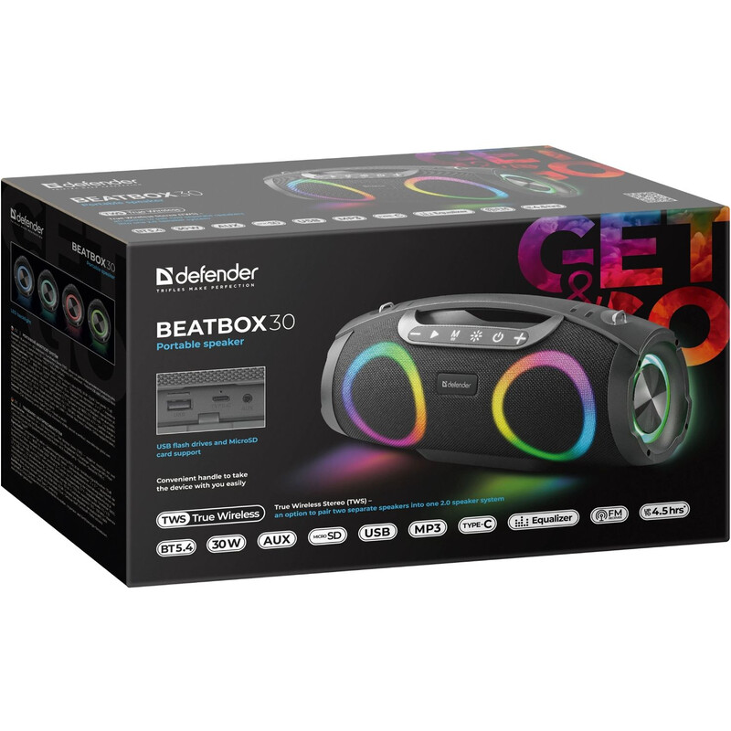 Акустическая система Defender Beatbox 30 Black (65231)