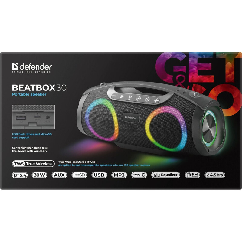Акустическая система Defender Beatbox 30 Black (65231)