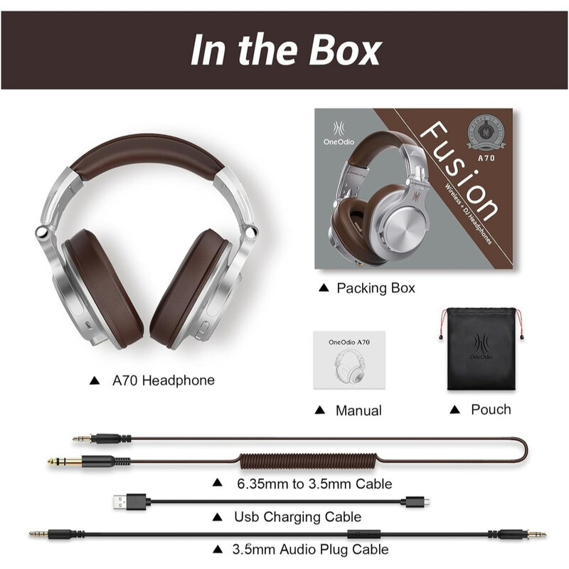 Наушники OneOdio Fusion A70 Silver Brown