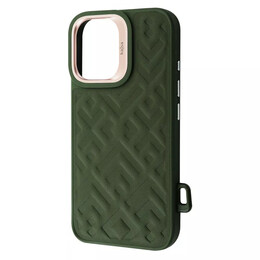 Чохол-накладка Kajsa Rhombus Collection with Magnetic Ring iPhone 16 Olive (2003000171266)