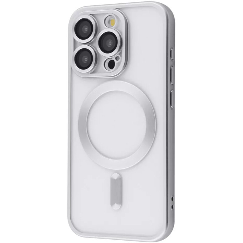 Чохол-накладка PRC Metal Matte Case with Magnetic Ring для iPhone 15 Pro White Titanium