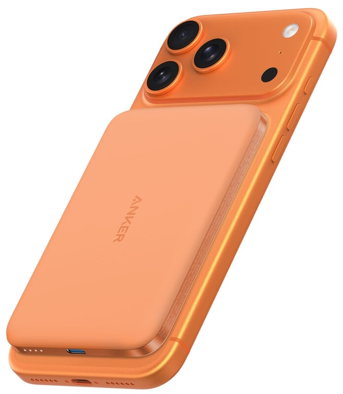 Универсальная мобильная батарея Anker Nano MagGo Slim 5000mAh 20W Orange (A1665HO1)
