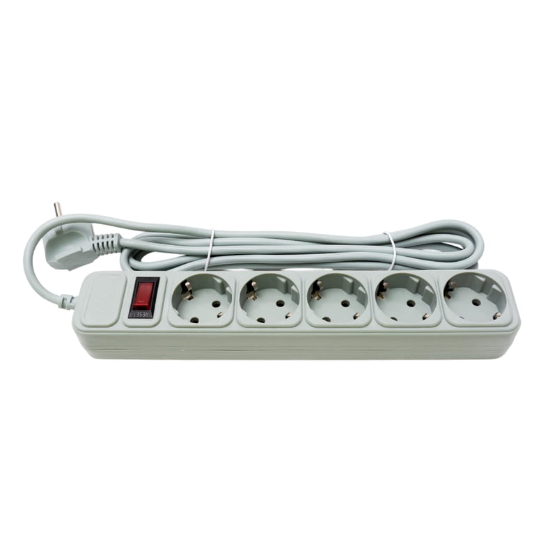 Фільтр живлення ProLogix (PRS-050P5-30G) 2.2 кВт, 5 розеток, 3 м, сірий