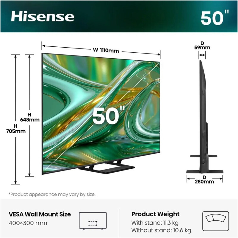 Телевізор Hisense 50E8S