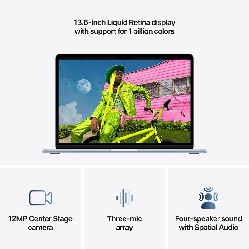 Ноутбук Apple MacBook Air 13.6" M5 16/512GB 2026 (MDHH4UA/A) Sky Blue