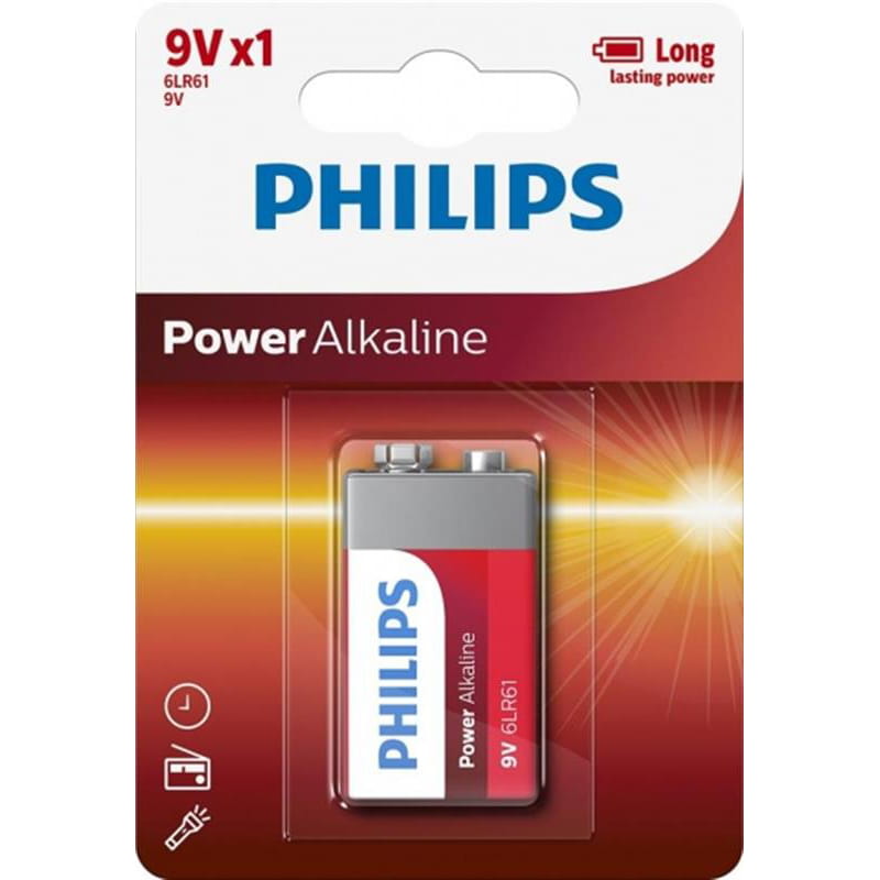 Батарейка Philips Power Alkaline 6LR61P1B/10 BL 1шт