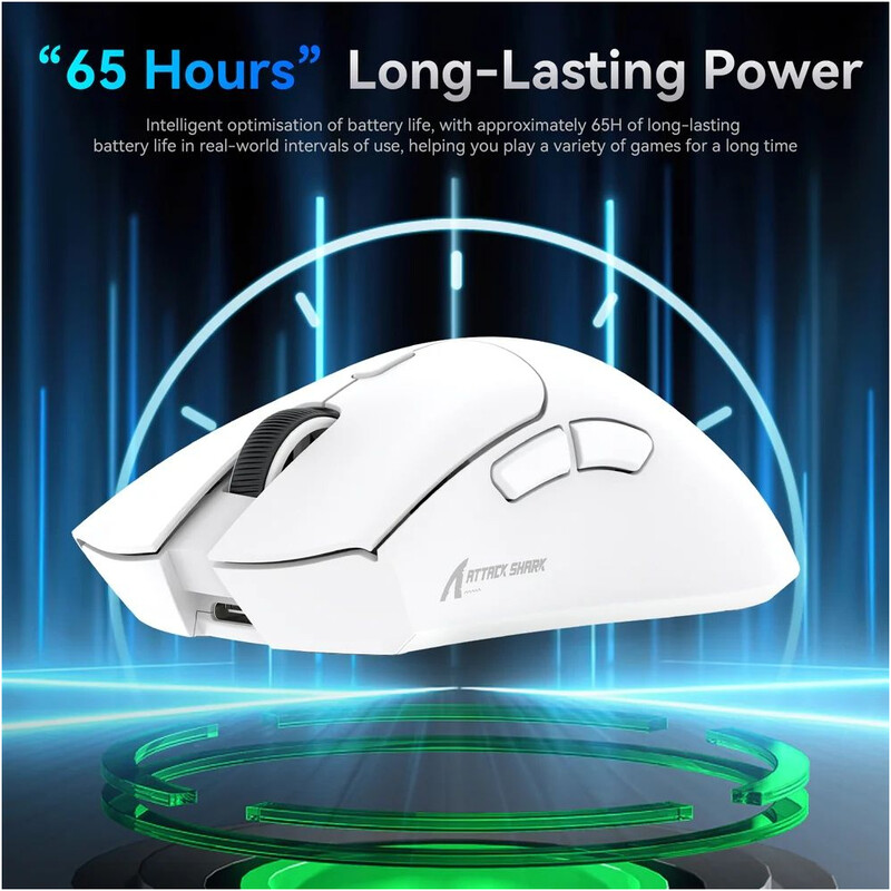 Мышь Bluetooth Attack Shark R1 White (R1W_AS)