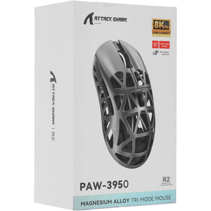 Мышь Bluetooth Attack Shark R2 Silver gray (R2SGR_AS)