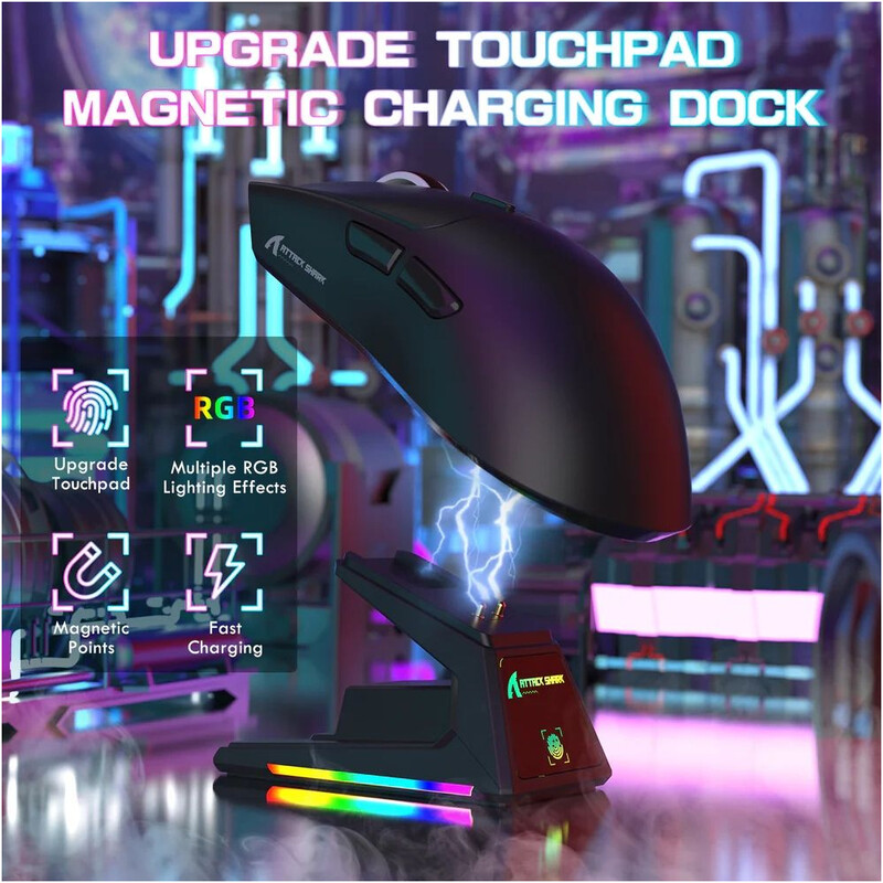 Мышь Bluetooth Attack Shark X1 Black (X1B_AS)
