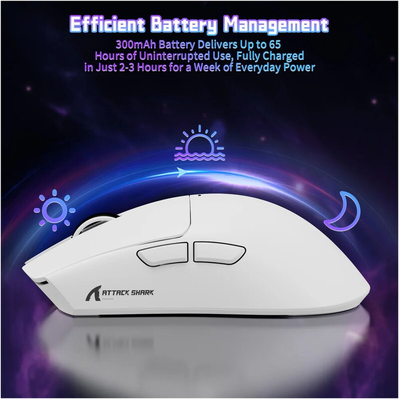 Мышь Bluetooth Attack Shark X11SE White (X11SEW_AS)