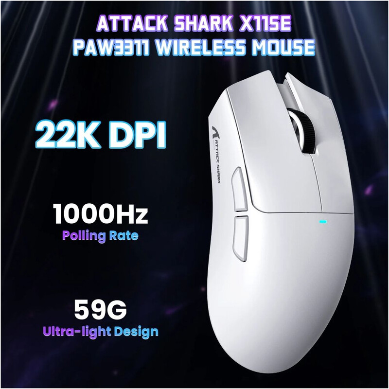Мышь Bluetooth Attack Shark X11SE White (X11SEW_AS)