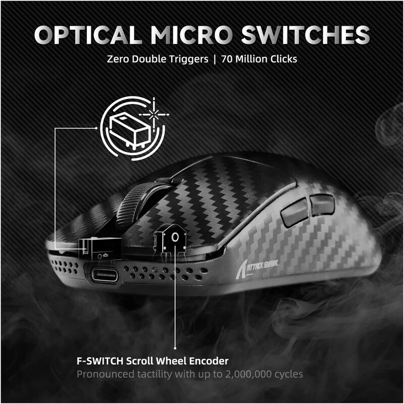 Мышь Bluetooth Attack Shark R11 Ultra Phantom Shark (R11ULTRAPS_AS)
