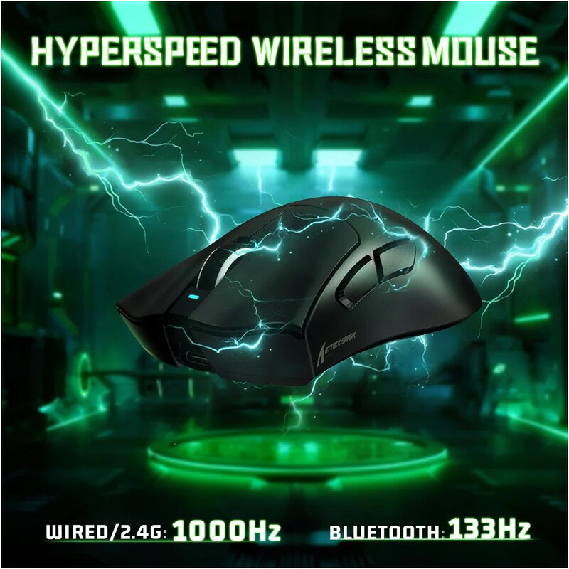 Мышь Bluetooth Attack Shark V3 Ultra-Light Black (V3B_AS)