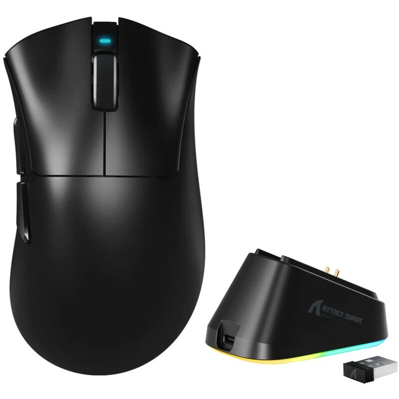 Мышь Bluetooth Attack Shark V3Pro Ultra-Light Black (V3PROB_AS)