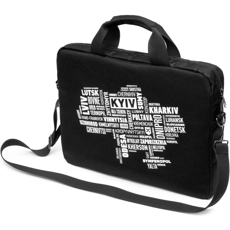 Сумка для ноутбука Vinga 14 Black, white print (NB1402UWBK)