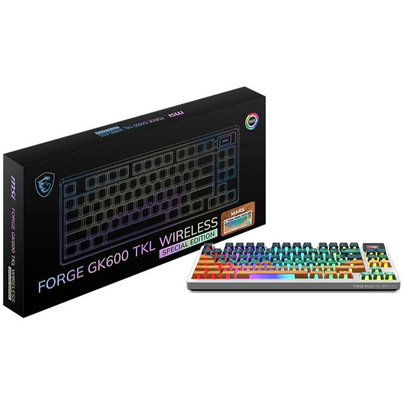Клавіатура бездротова MSI Forge GK600 TKL Wireless Mars